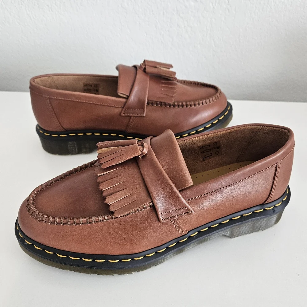 NWOT Dr Martens | Adrian Carrara Leather Tassel Loafer Shoed Mens 10 Womens 11 - Picture 3 of 10